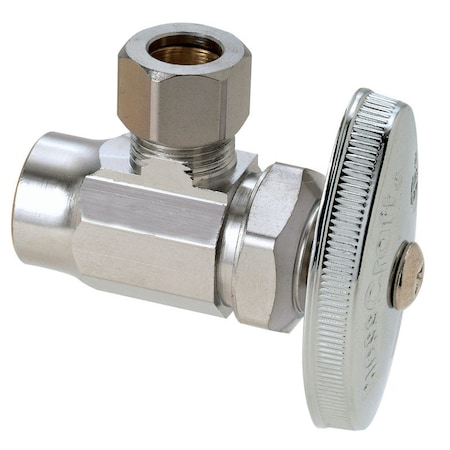 Brasscraft BrassCraft 1/2 in. FPT outlets X 3/8 in. MPT Brass Shut-Off Valve R19X C1